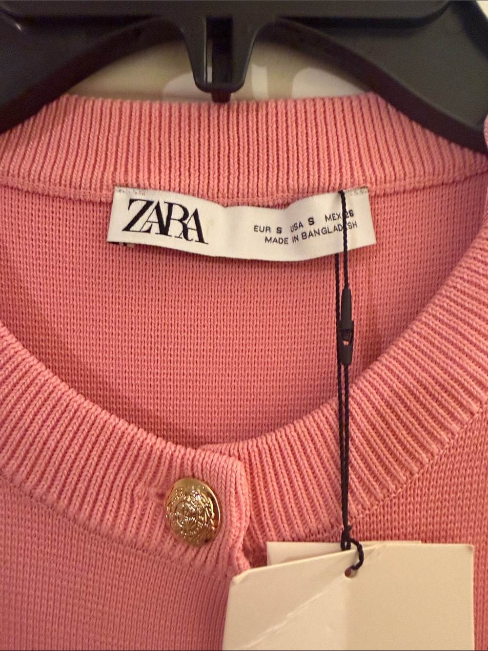 Zara Coral Pink Short Sleeve Button-Front Mini Dress - Picture 2 of 3